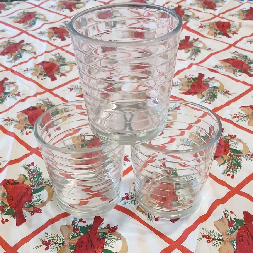 Vintage Libbey Hoops Rocks Glass Set of 3